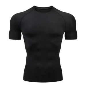 Men Short Sleeve Rash Guard Compression Shirts