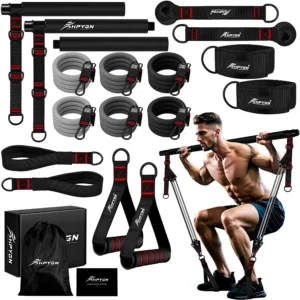 Pilates Bar Kit w/Resistance Bands, Heavy Duty Multifunctional