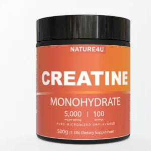 Nature4U Micronized Creatine Monohydrate Powder 500G, 5000mg