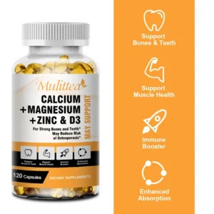 Mulittea Calcium Magnesium Zinc Capsules with Vitamin D3