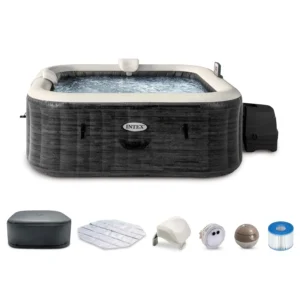 Square Inflatable Hot Tub Bubble Massage Energy Efficient Cover 6 Person, Custom