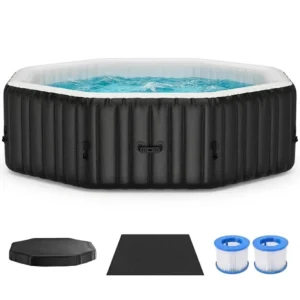 Portable Inflatable Hot Tub, Durable PVC Air Jets,