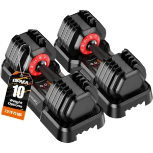 10-85lbs Adjustable Dumbbells Set - 5 Weights in 1