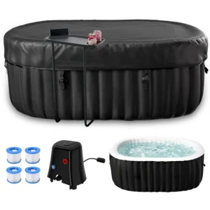 1-2 Person Portable Blow Up Outdoor Spa Bathtub Side Table