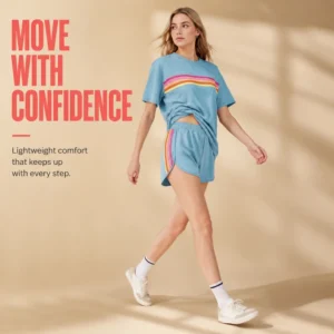 Women's 2-Piece Retro Rainbow Tracksuit Set